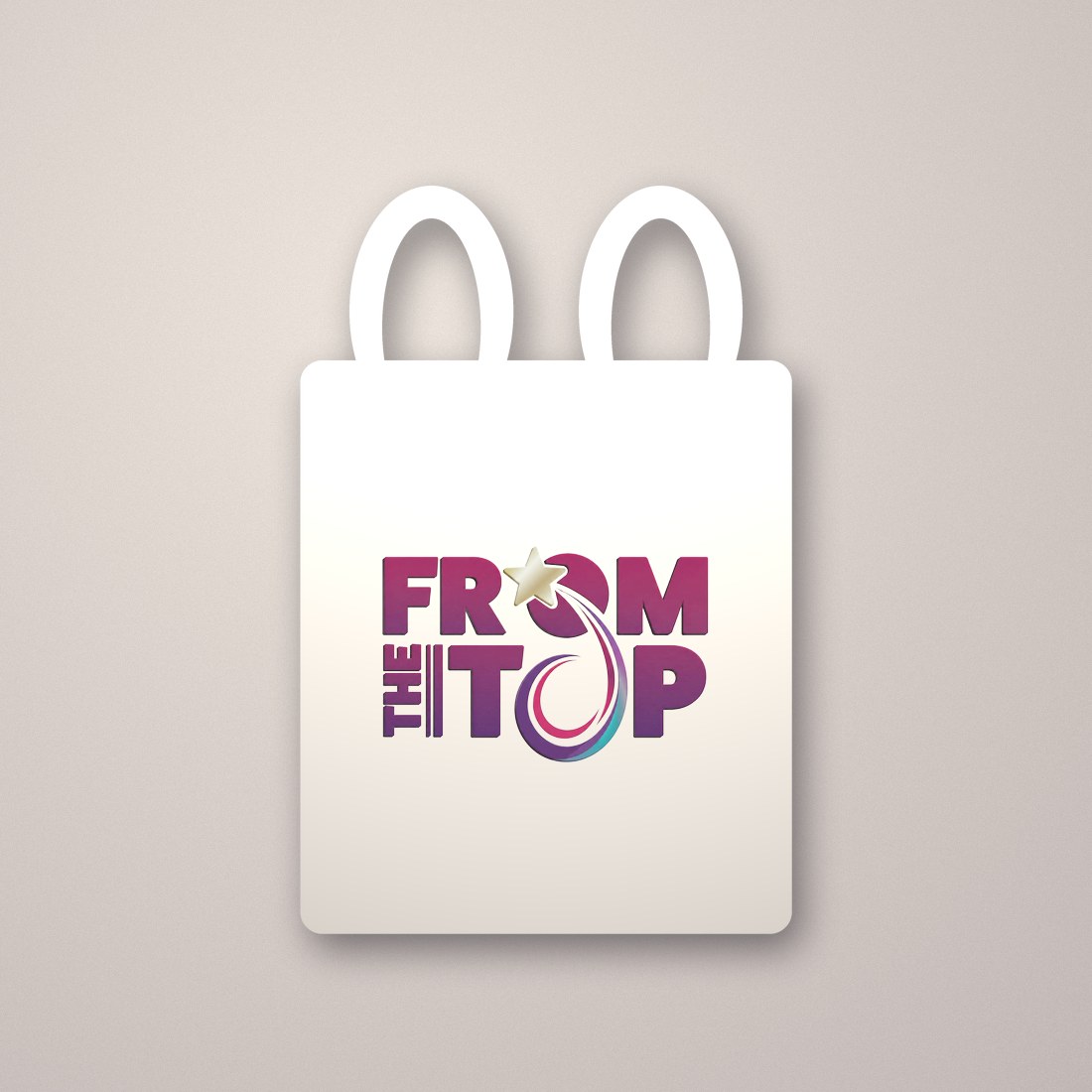 From The Top canvas tote bag